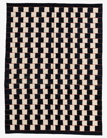 4' 5 x 6' Hand Woven Kilim Modern Wool Rug