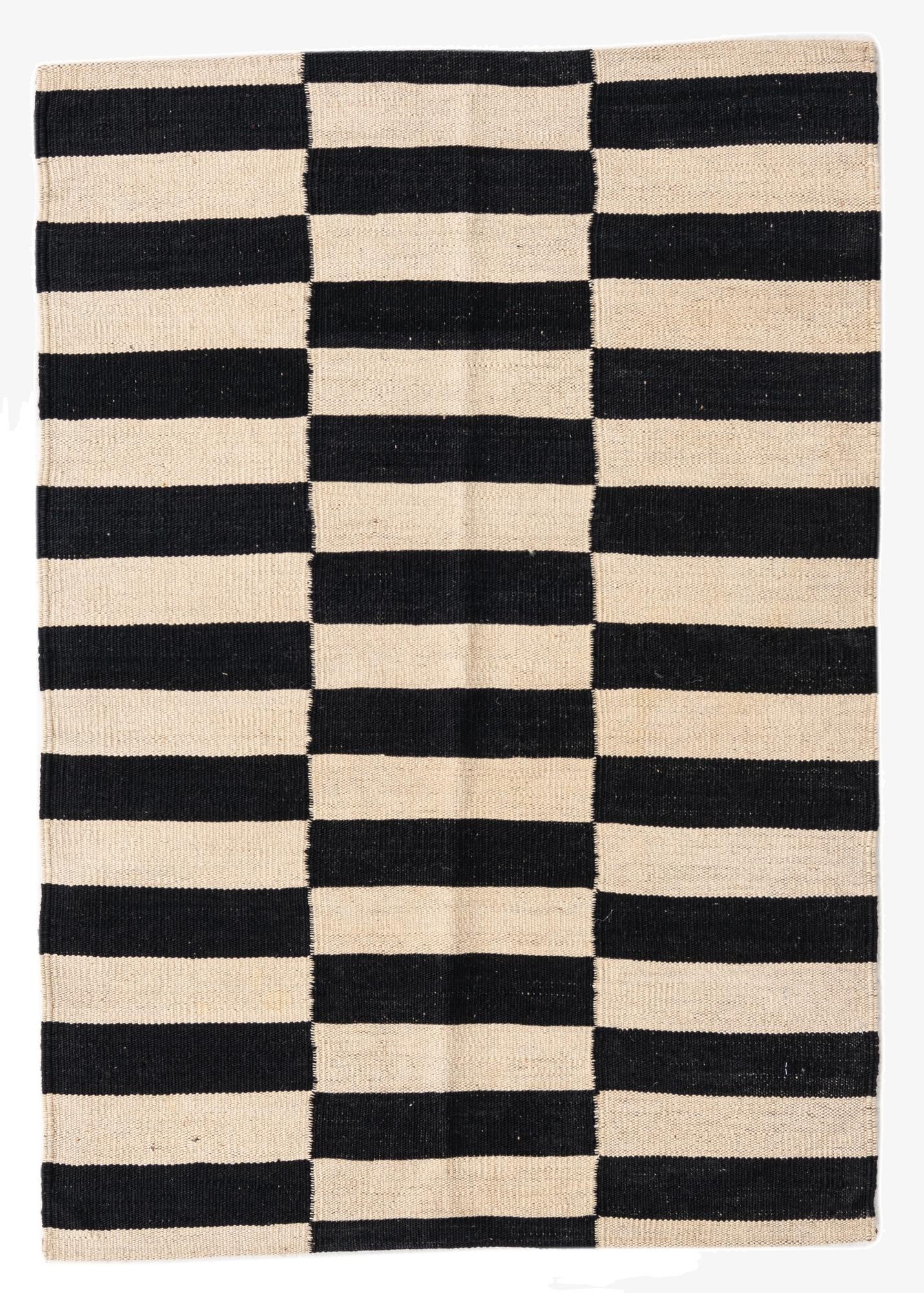 2' 8 x 3' 10  Hand Woven Kilim Modern Wool Rug