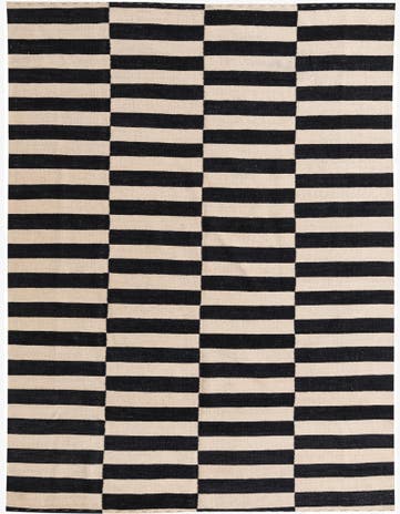 8' 7 x 9' 9 Hand Woven Kilim Modern Wool Rug