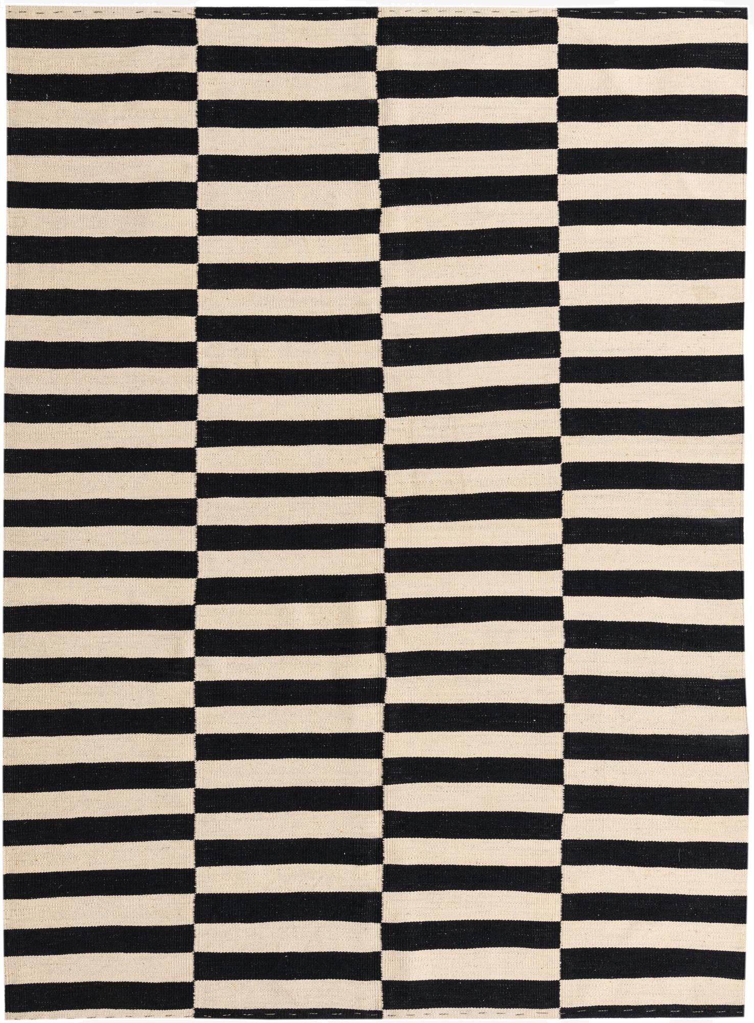 5' 7 x 7' 8  Hand Woven Kilim Modern Wool Rug