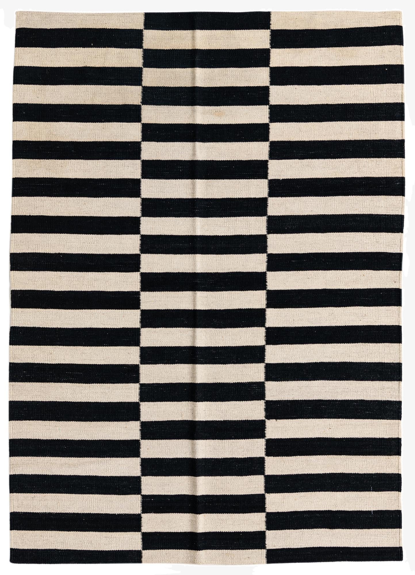 4' 2 x 5' 10  Hand Woven Kilim Modern Wool Rug