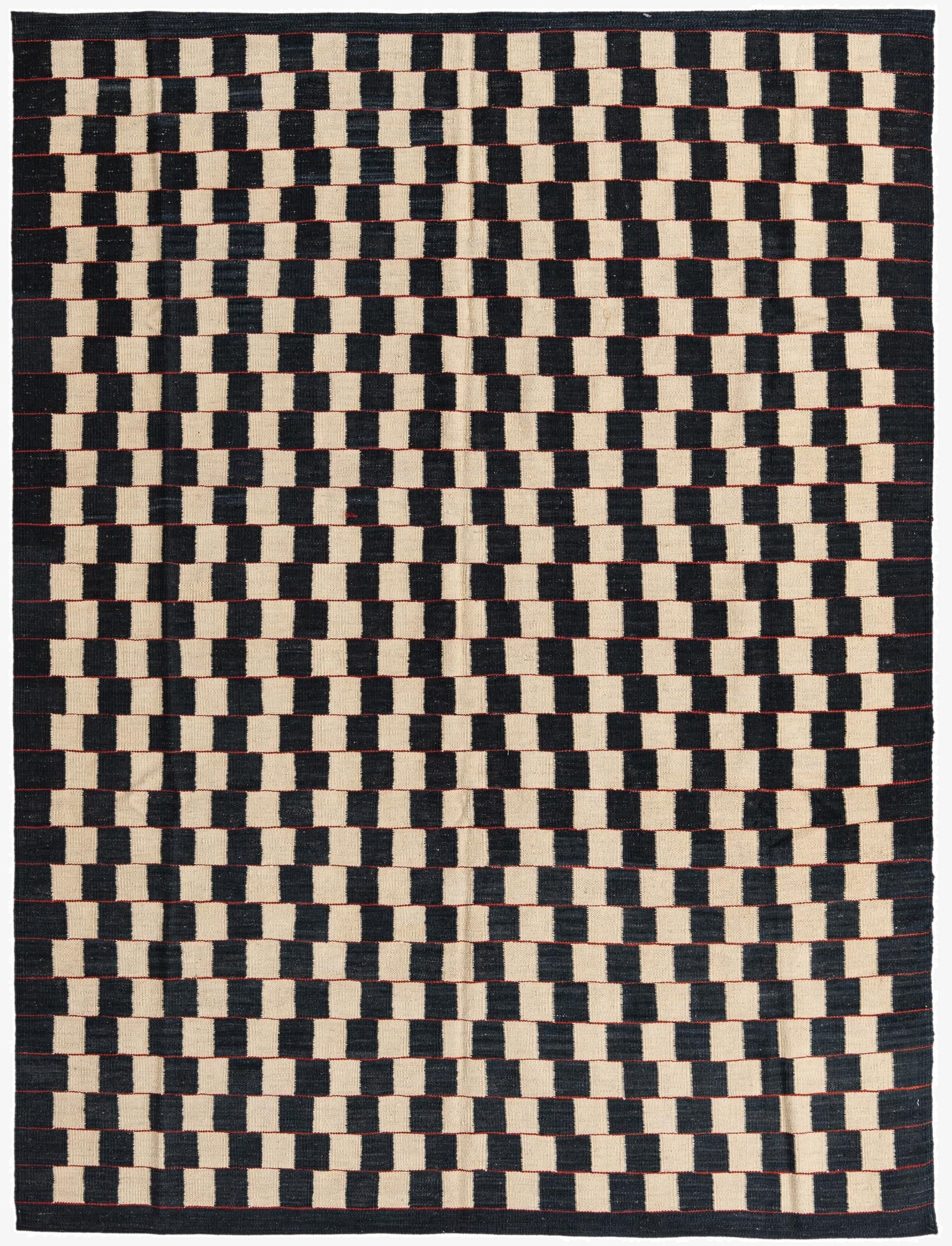 5' 8 x 7' 6  Hand Woven Kilim Modern Wool Rug