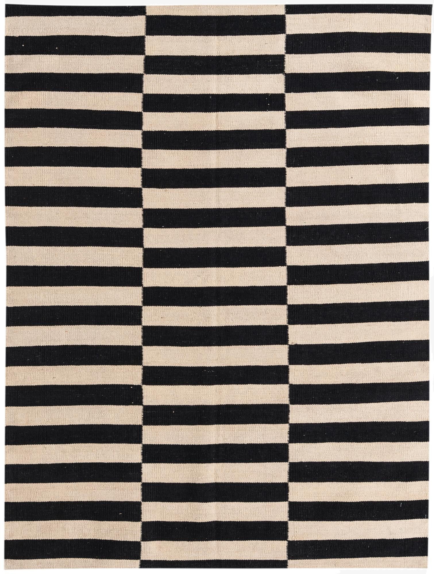 4' 4 x 5' 10  Hand Woven Kilim Modern Wool Rug