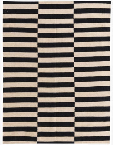 4' 4 x 5' 10 Hand Woven Kilim Modern Wool Rug