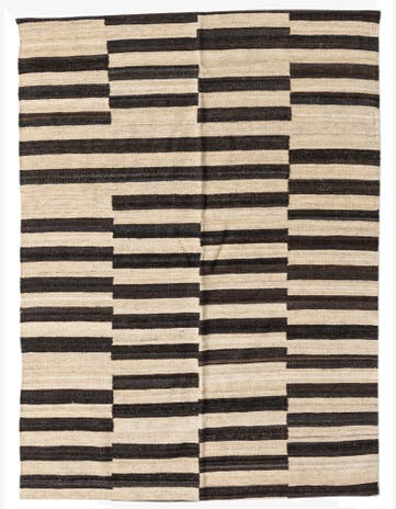 4' 3 x 5' 8 Hand Woven Kilim Modern Wool Rug