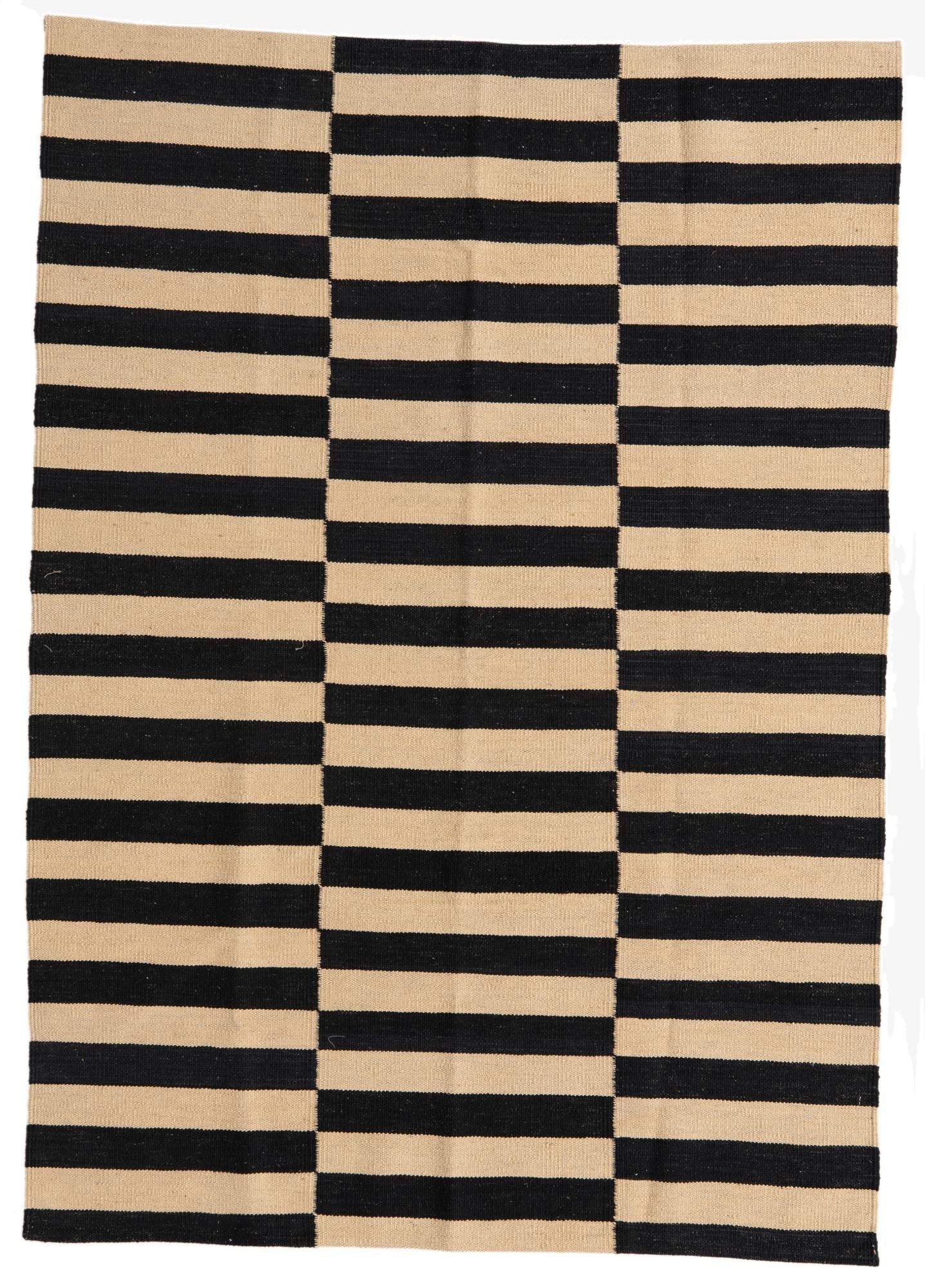 4' 2 x 5' 10  Hand Woven Kilim Modern Wool Rug