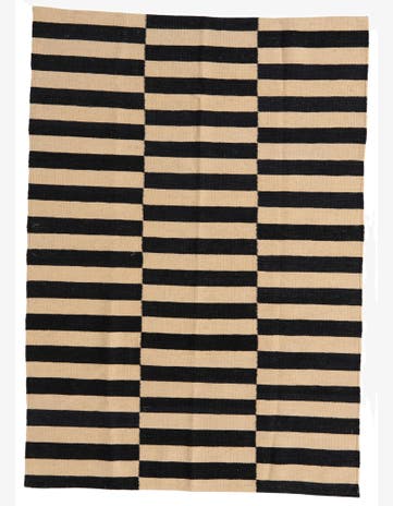 4' 2 x 5' 10 Hand Woven Kilim Modern Wool Rug