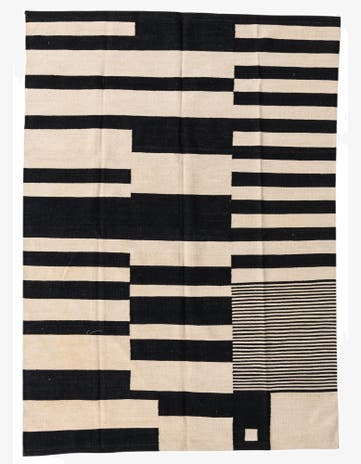 5' 7 x 7' 9 Hand Woven Kilim Modern Wool Rug
