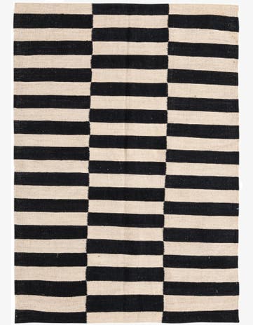 3' 2 x 4' 9 Hand Woven Kilim Modern Wool Rug