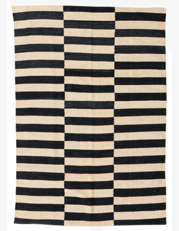 3' 11 x 5' 9 Hand Woven Kilim Modern Wool Rug