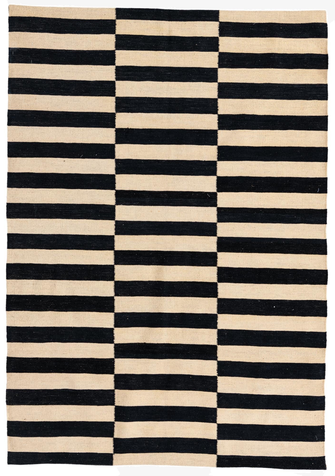 4' 2 x 6' 1  Hand Woven Kilim Modern Wool Rug