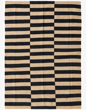 4' 1 x 5' 10 Hand Woven Kilim Modern Wool Rug