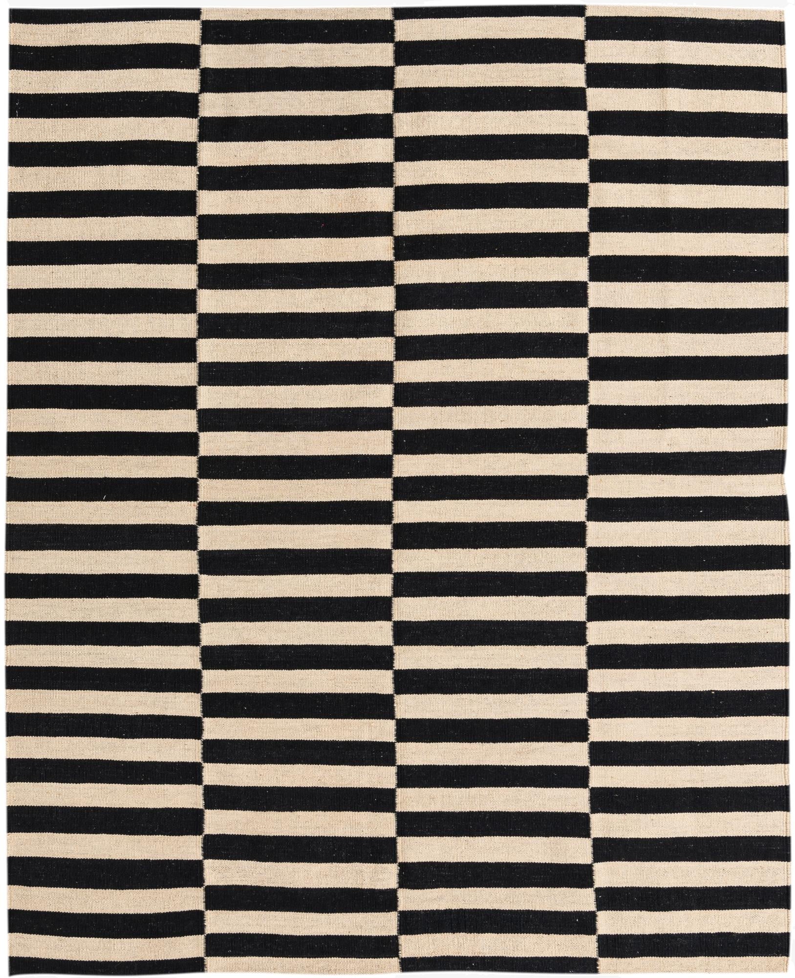 5' 2 x 6' 4  Hand Woven Kilim Modern Wool Rug