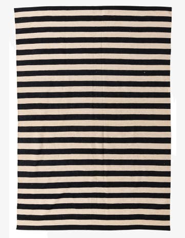 7' x 9' 8 Hand Woven Kilim Modern Wool Rug