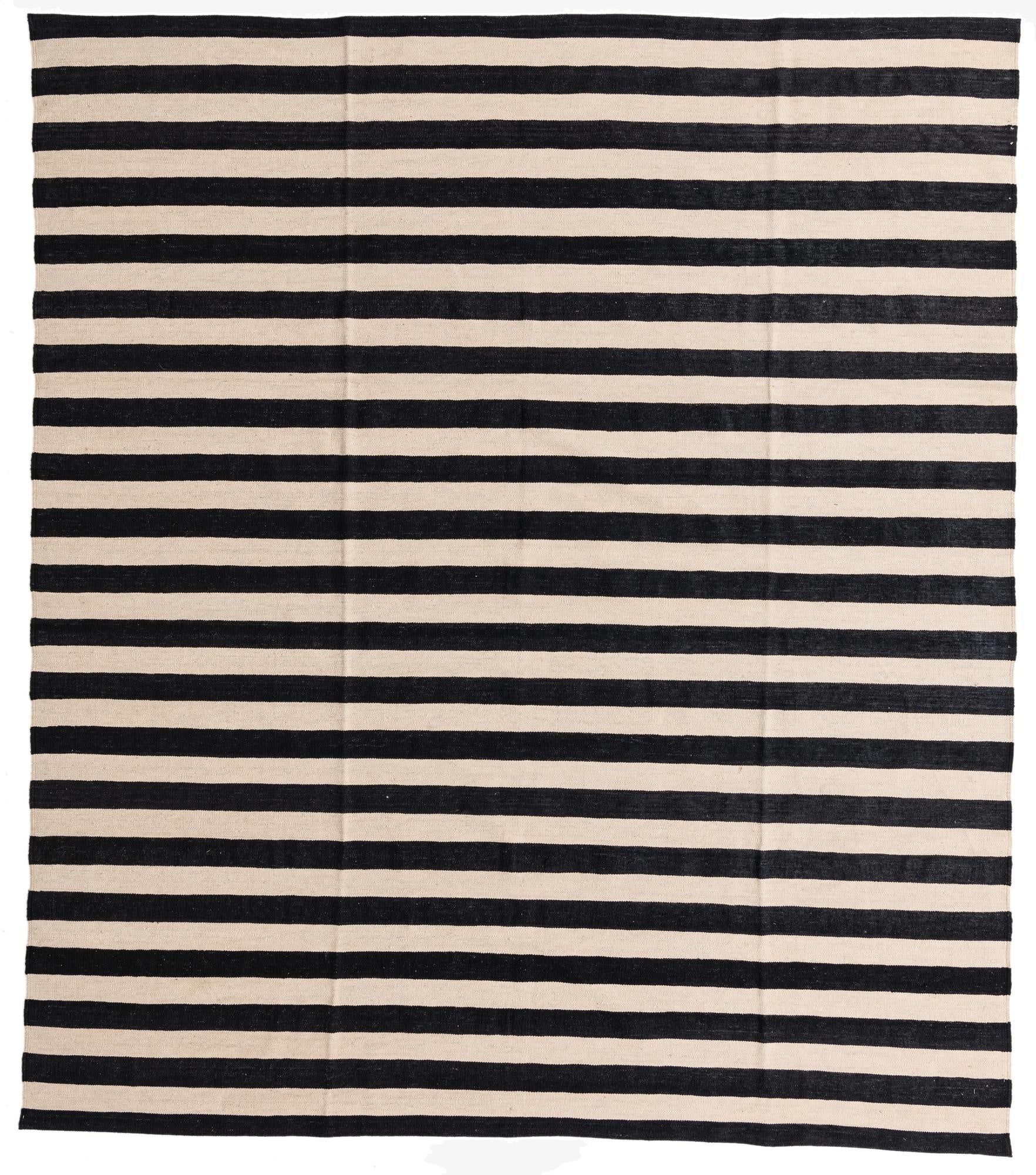 8' 6 x 9' 8  Hand Woven Kilim Modern Wool Rug