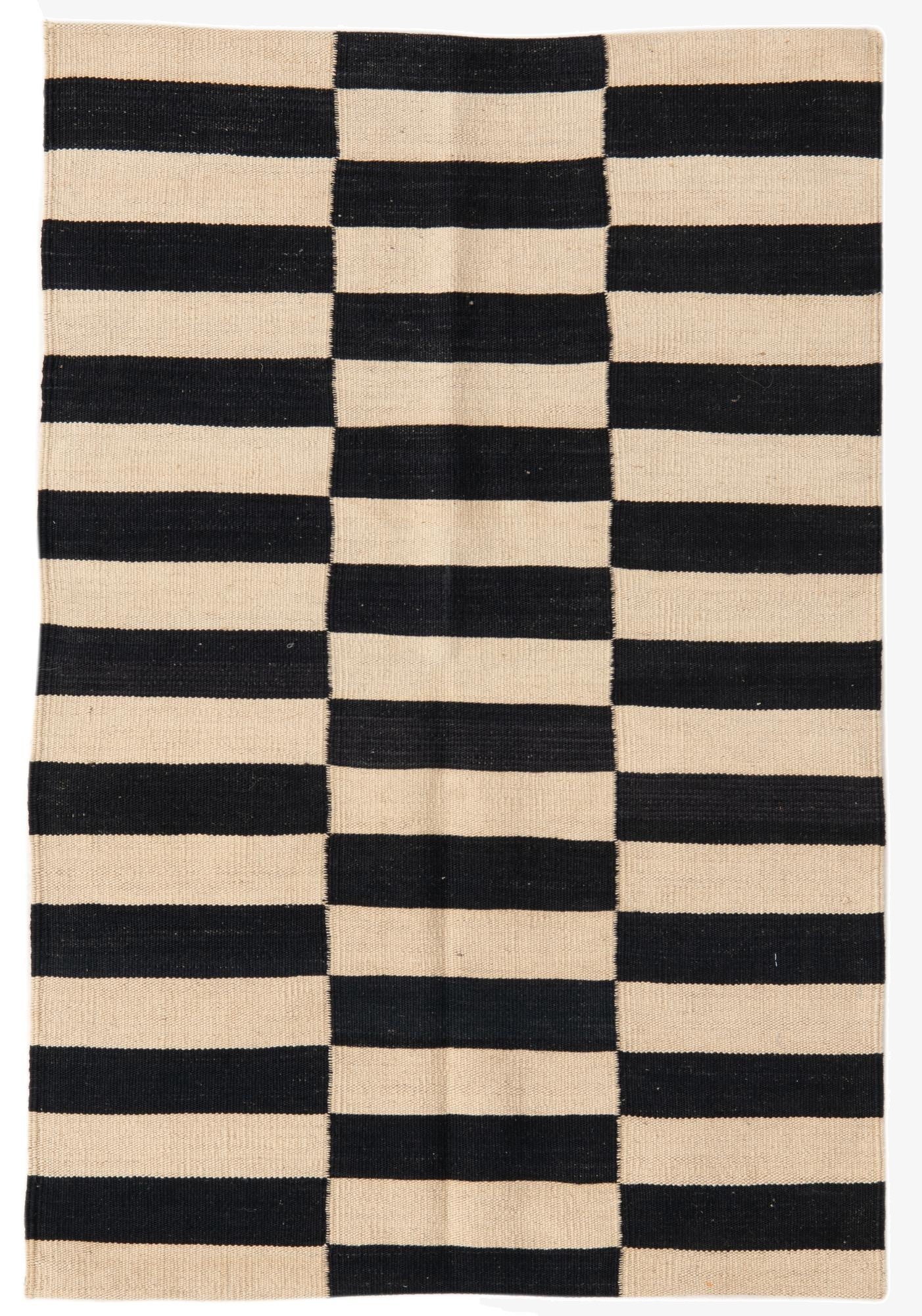 2' 8 x 3' 10  Hand Woven Kilim Modern Wool Rug