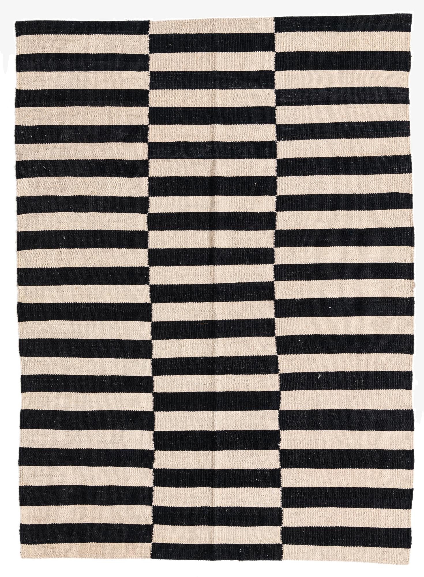 4' 4 x 5' 10  Hand Woven Kilim Modern Wool Rug