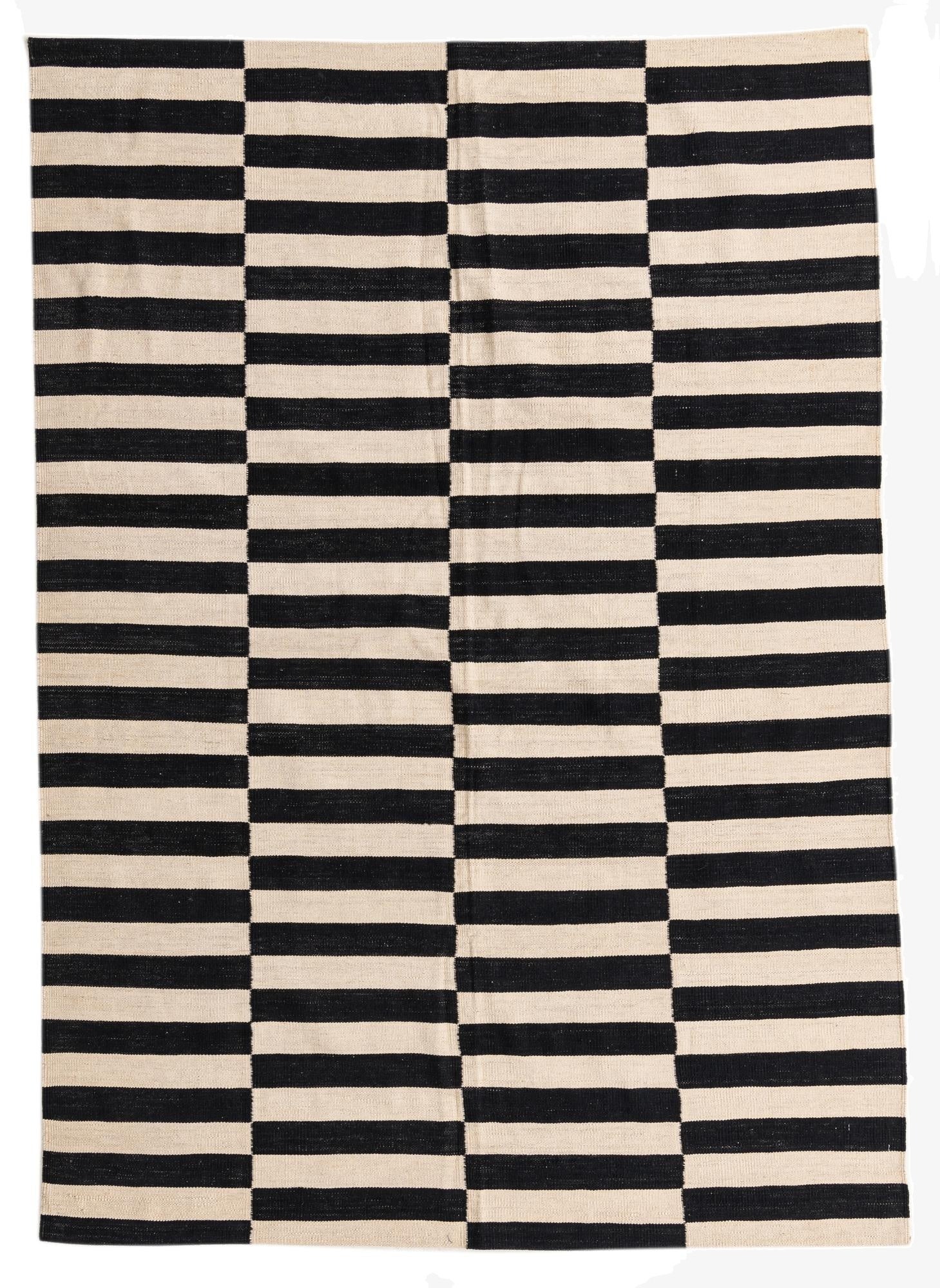 5' 7 x 7' 10  Hand Woven Kilim Modern Wool Rug