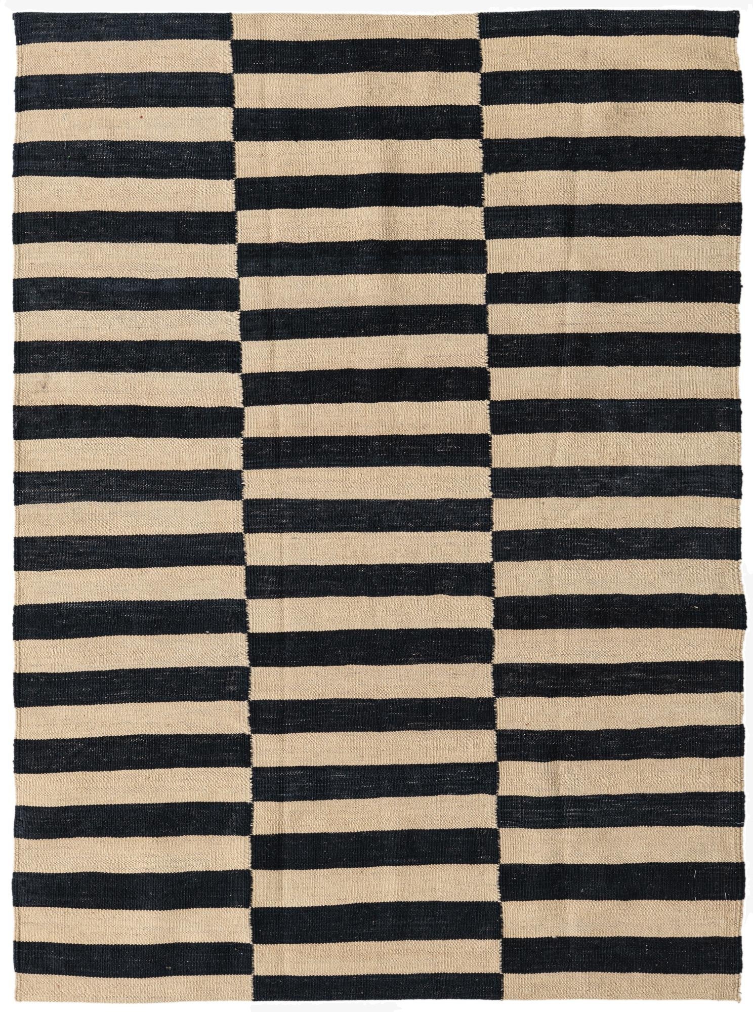 4' 4 x 5' 10  Hand Woven Kilim Modern Wool Rug