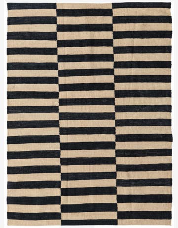 4' 4 x 5' 10 Hand Woven Kilim Modern Wool Rug