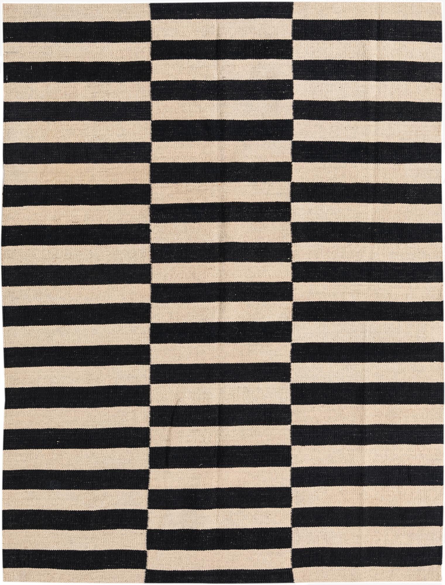 4' 3 x 5' 10  Hand Woven Kilim Modern Wool Rug
