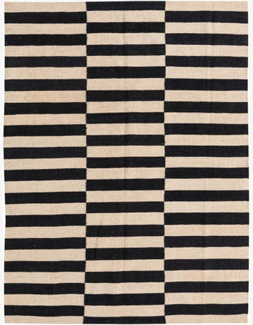 4' 3 x 5' 10 Hand Woven Kilim Modern Wool Rug