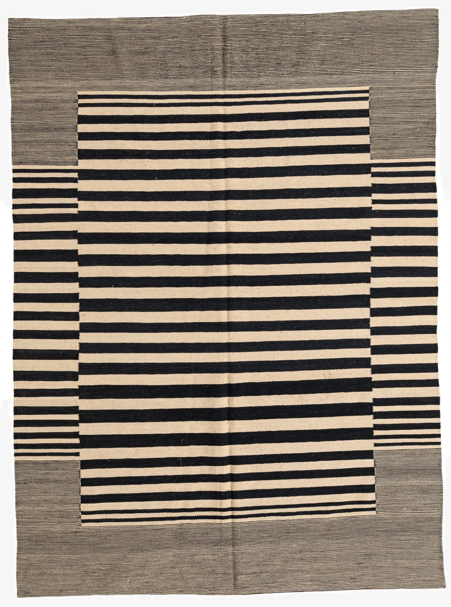 5' 7 x 7' 8  Hand Woven Kilim Modern Wool Rug