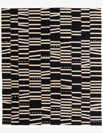 7' 4 x 9' 10 Hand Woven Kilim Modern Wool Rug