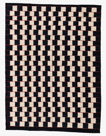 4' 5 x 5' 10 Hand Woven Kilim Modern Wool Rug