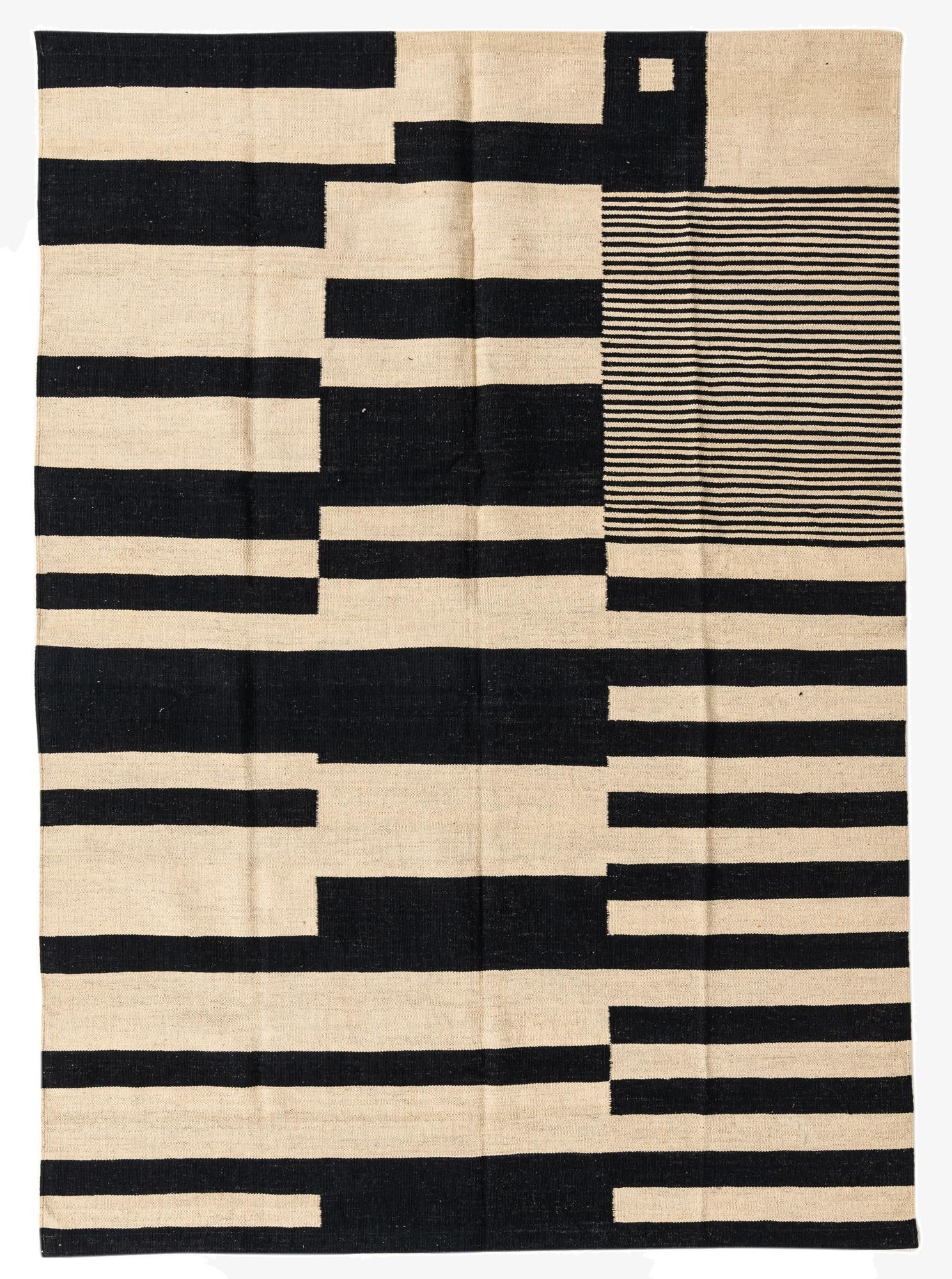 5' 6 x 7' 10  Hand Woven Kilim Modern Wool Rug