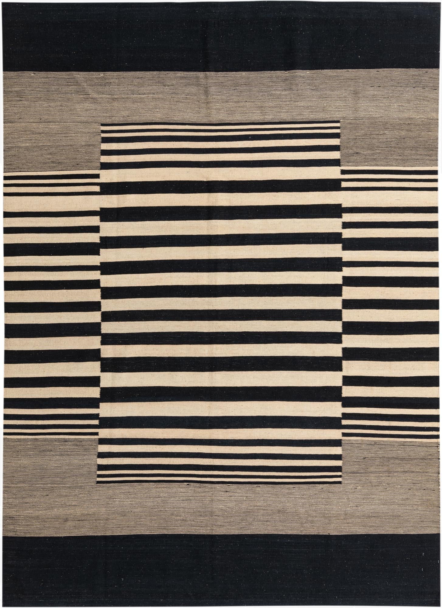 6' 11 x 9' 7  Hand Woven Kilim Modern Wool Rug