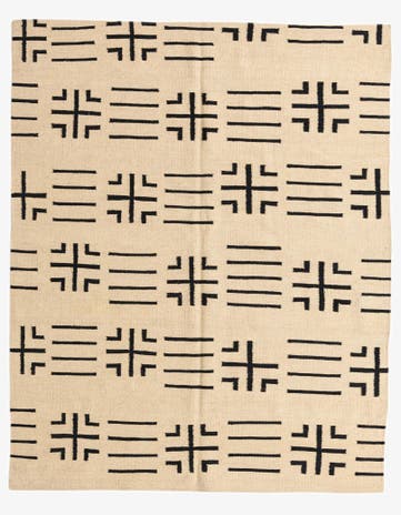 5' 2 x 6' 5 Hand Woven Kilim Modern Wool Rug