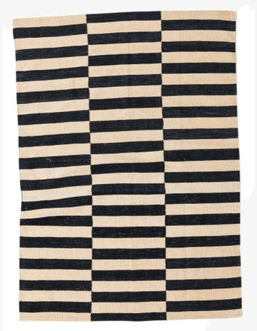 4' 2 x 5' 10 Hand Woven Kilim Modern Wool Rug