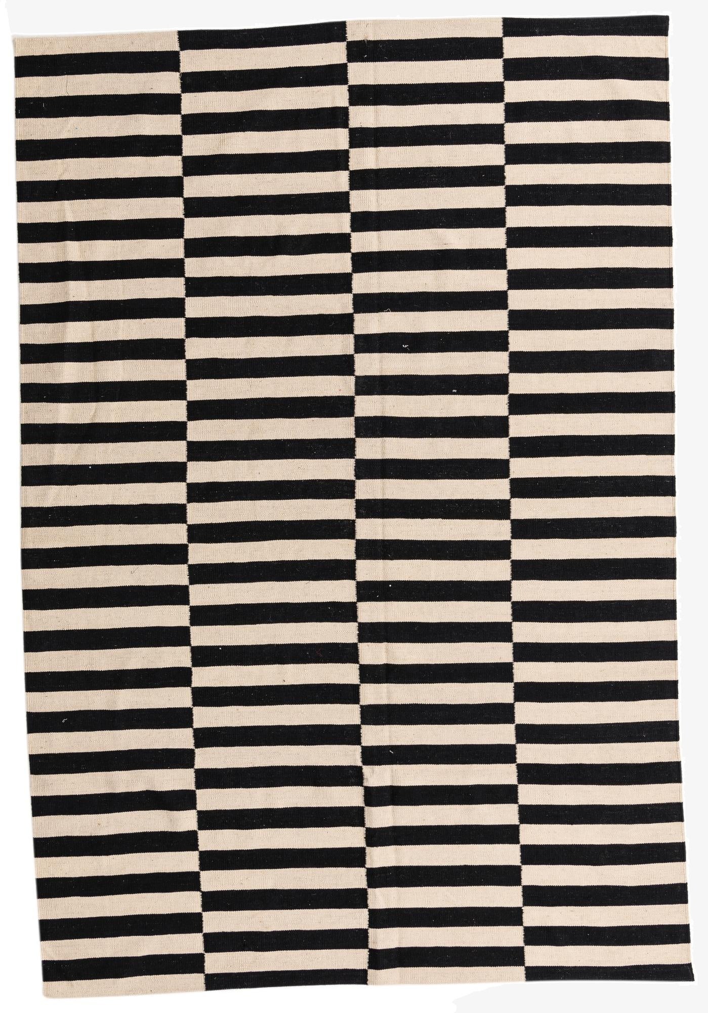 6' 7 x 9' 9  Hand Woven Kilim Modern Wool Rug