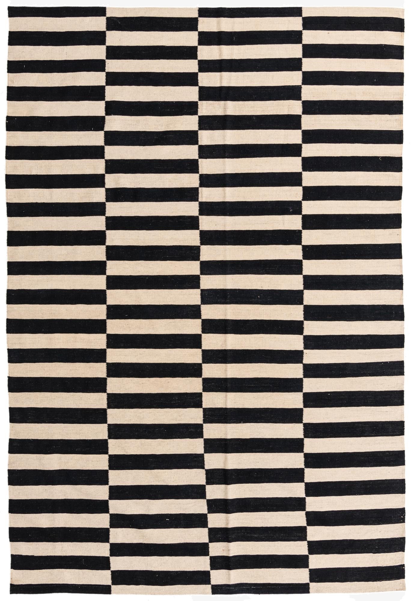 6' 8 x 9' 9  Hand Woven Kilim Modern Wool Rug