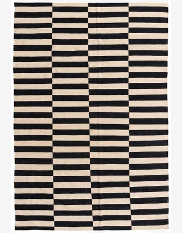 6' 8 x 9' 9 Hand Woven Kilim Modern Wool Rug