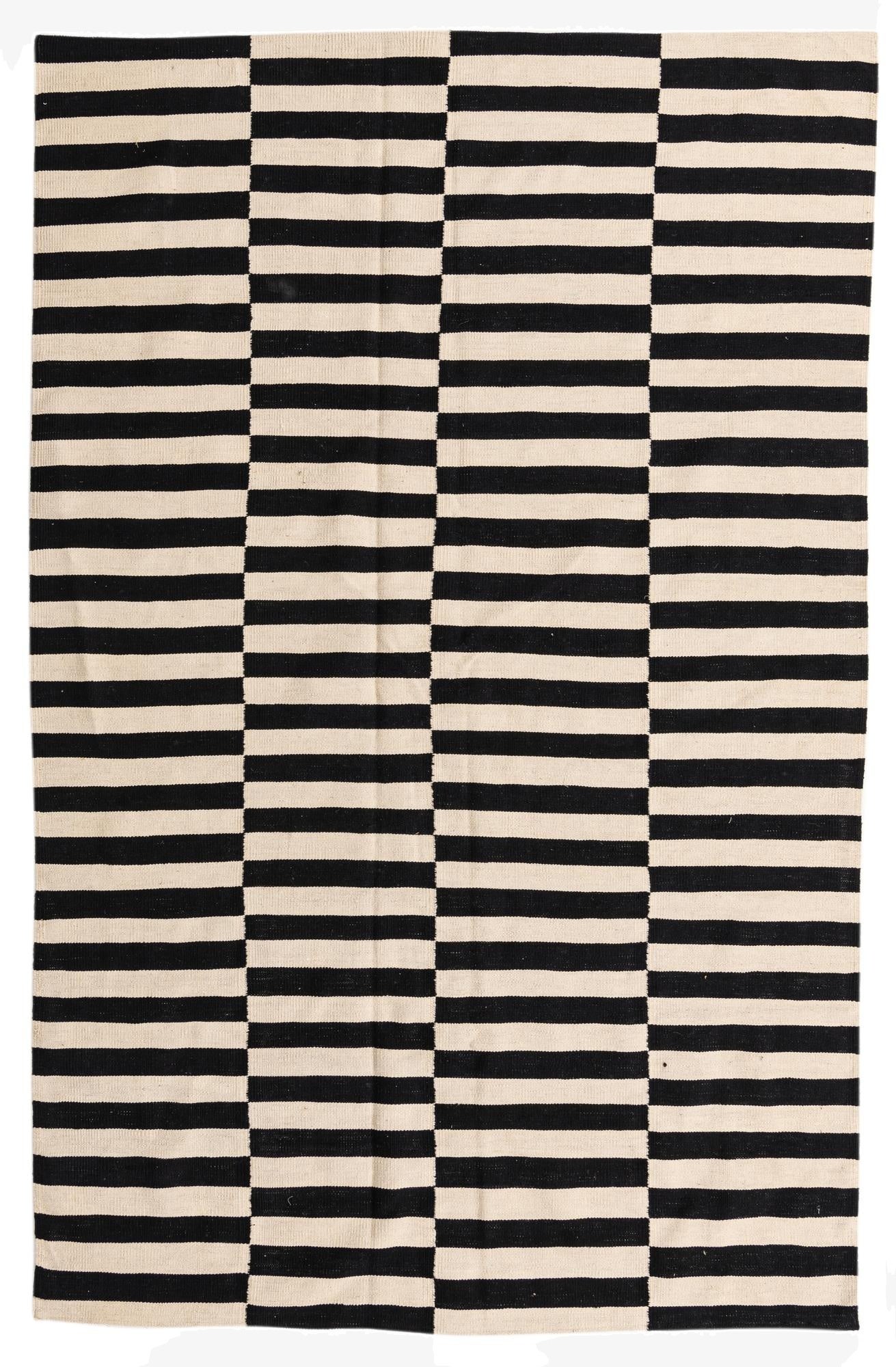 6' 4 x 9' 10  Hand Woven Kilim Modern Wool Rug