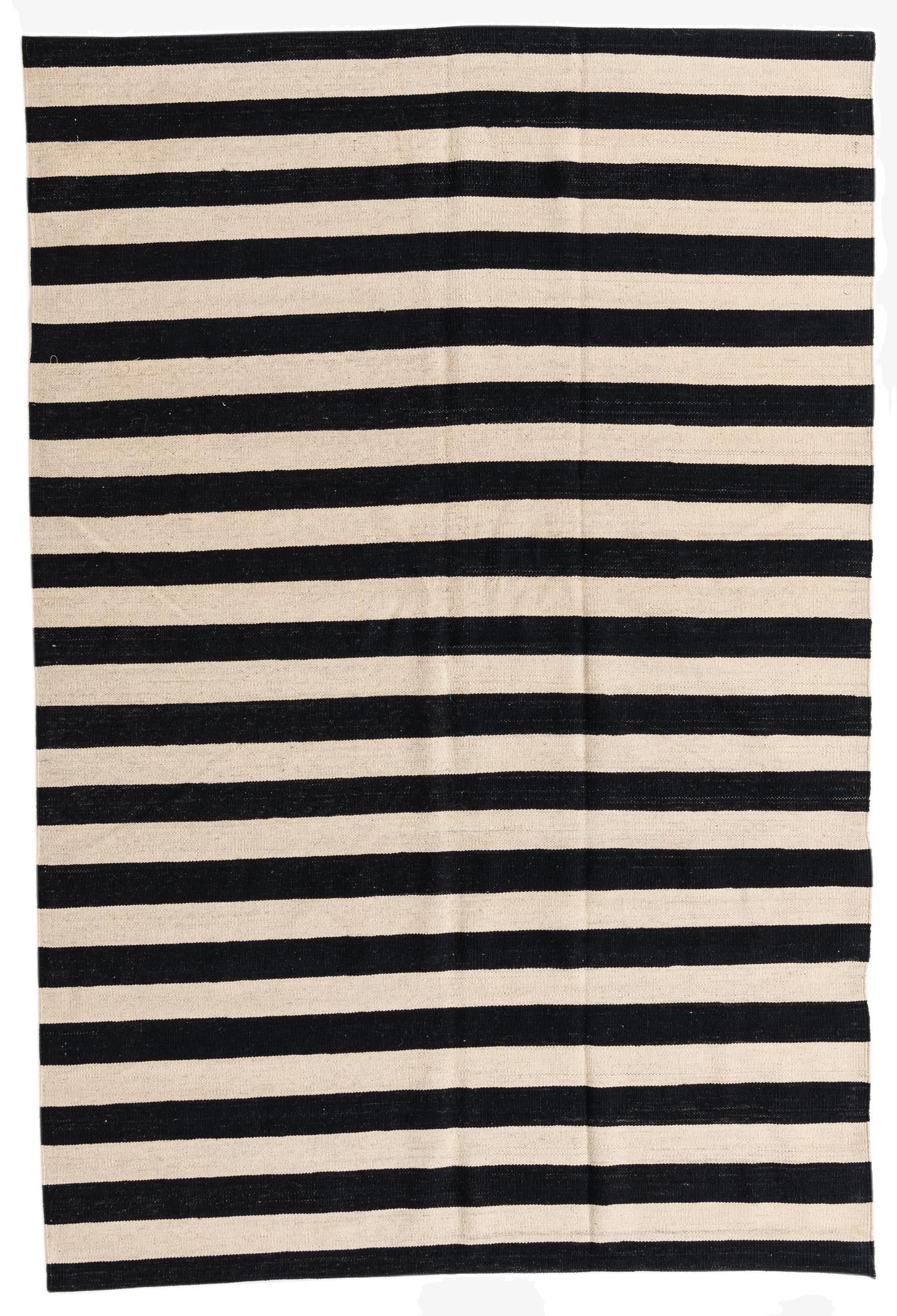 5' 6 x 8' 1  Hand Woven Kilim Modern Wool Rug