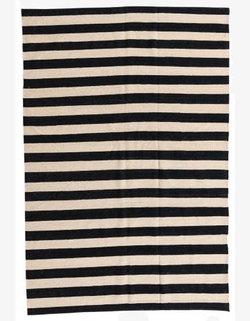 5' 6 x 8' 1 Hand Woven Kilim Modern Wool Rug