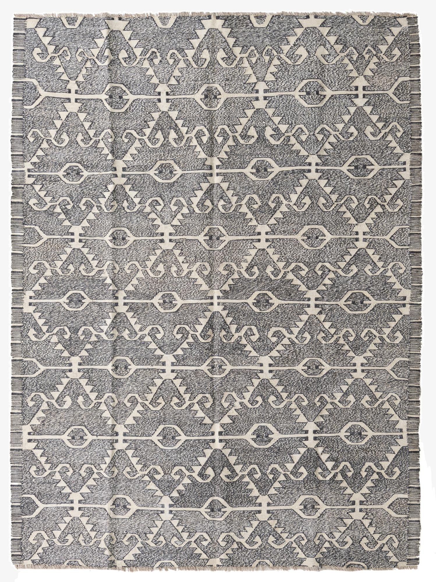 7' x 9' 4  Hand Woven Kilim Modern Wool Rug