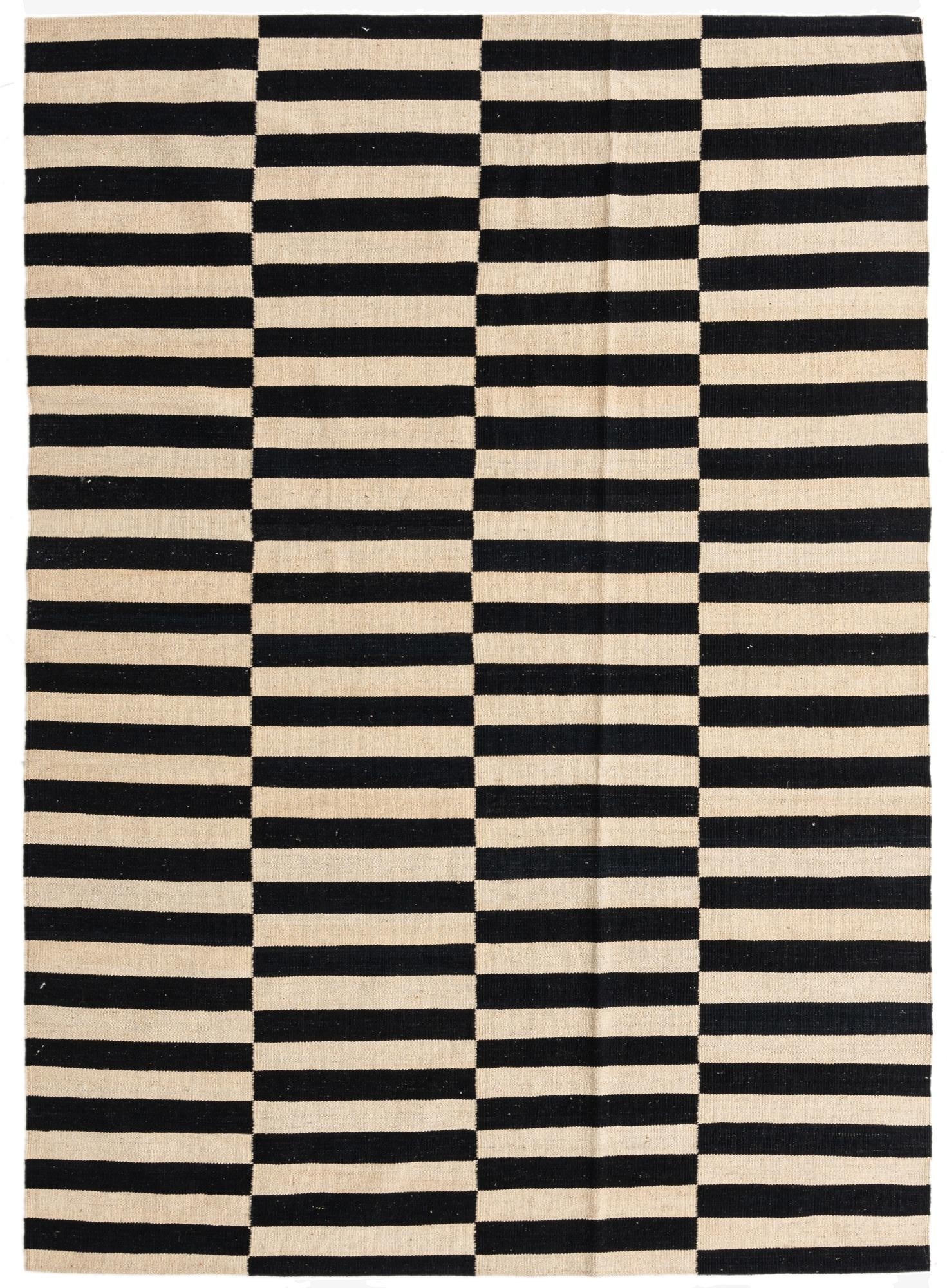 5' 8 x 8'  Hand Woven Kilim Modern Wool Rug