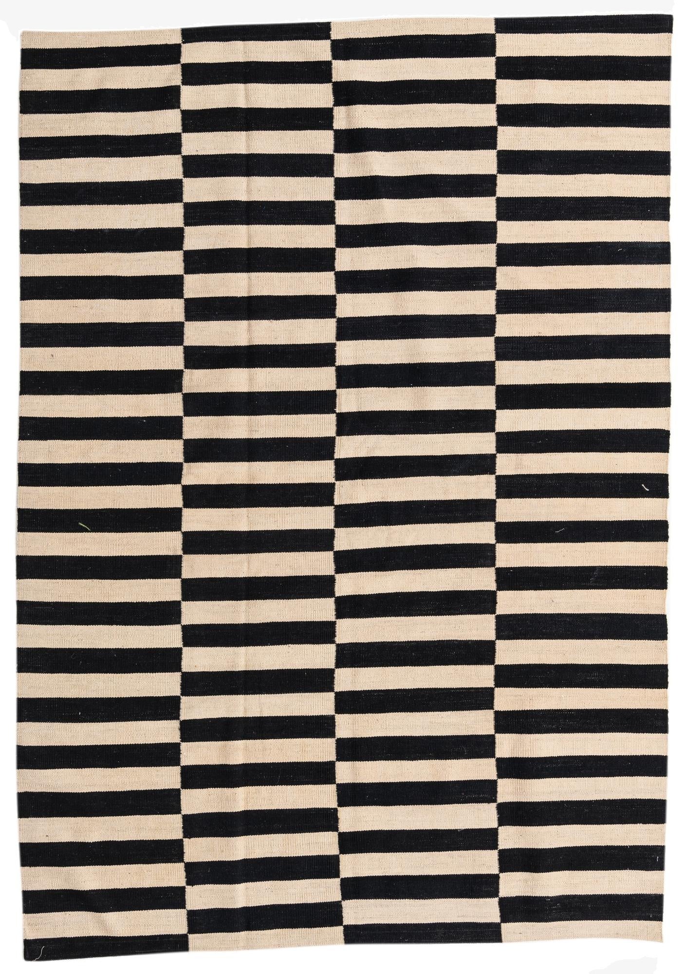 5' 7 x 8'  Hand Woven Kilim Modern Wool Rug