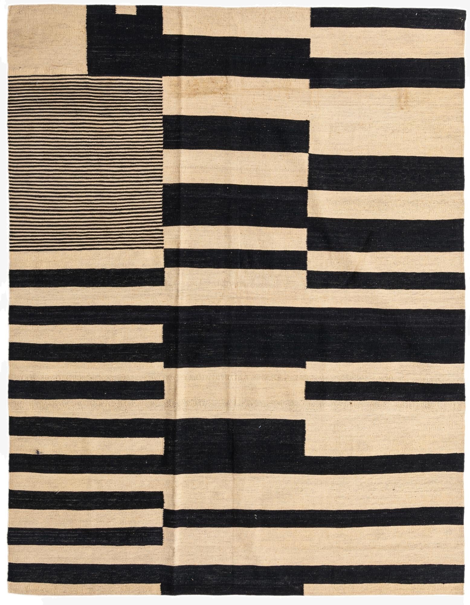 5' 10 x 7' 8  Hand Woven Kilim Modern Wool Rug