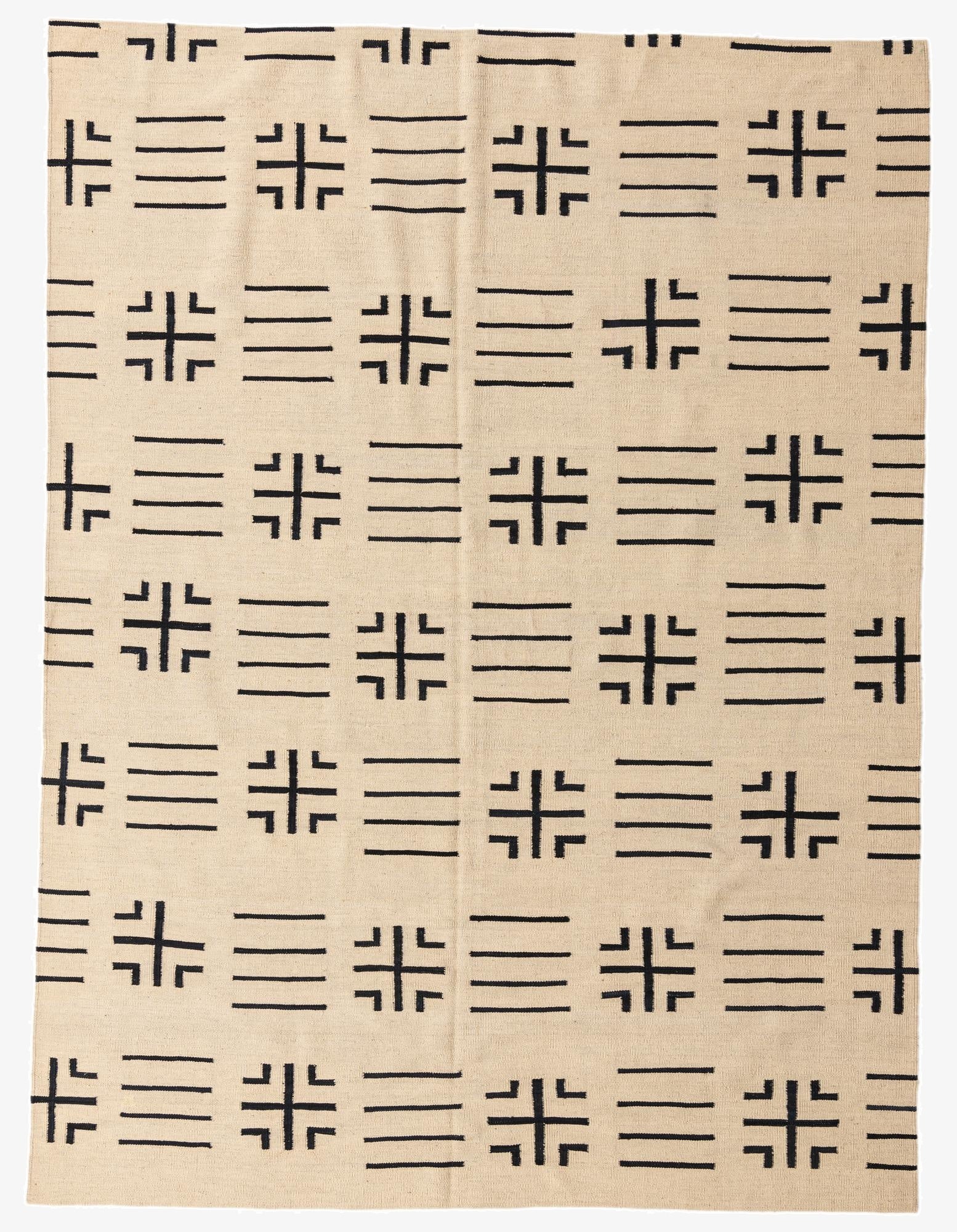 7' 11 x 9' 3  Hand Woven Kilim Modern Wool Rug