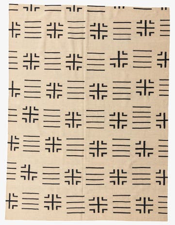 7' 11 x 9' 3 Hand Woven Kilim Modern Wool Rug