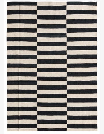 4' 2 x 5' 10 Hand Woven Kilim Modern Wool Rug