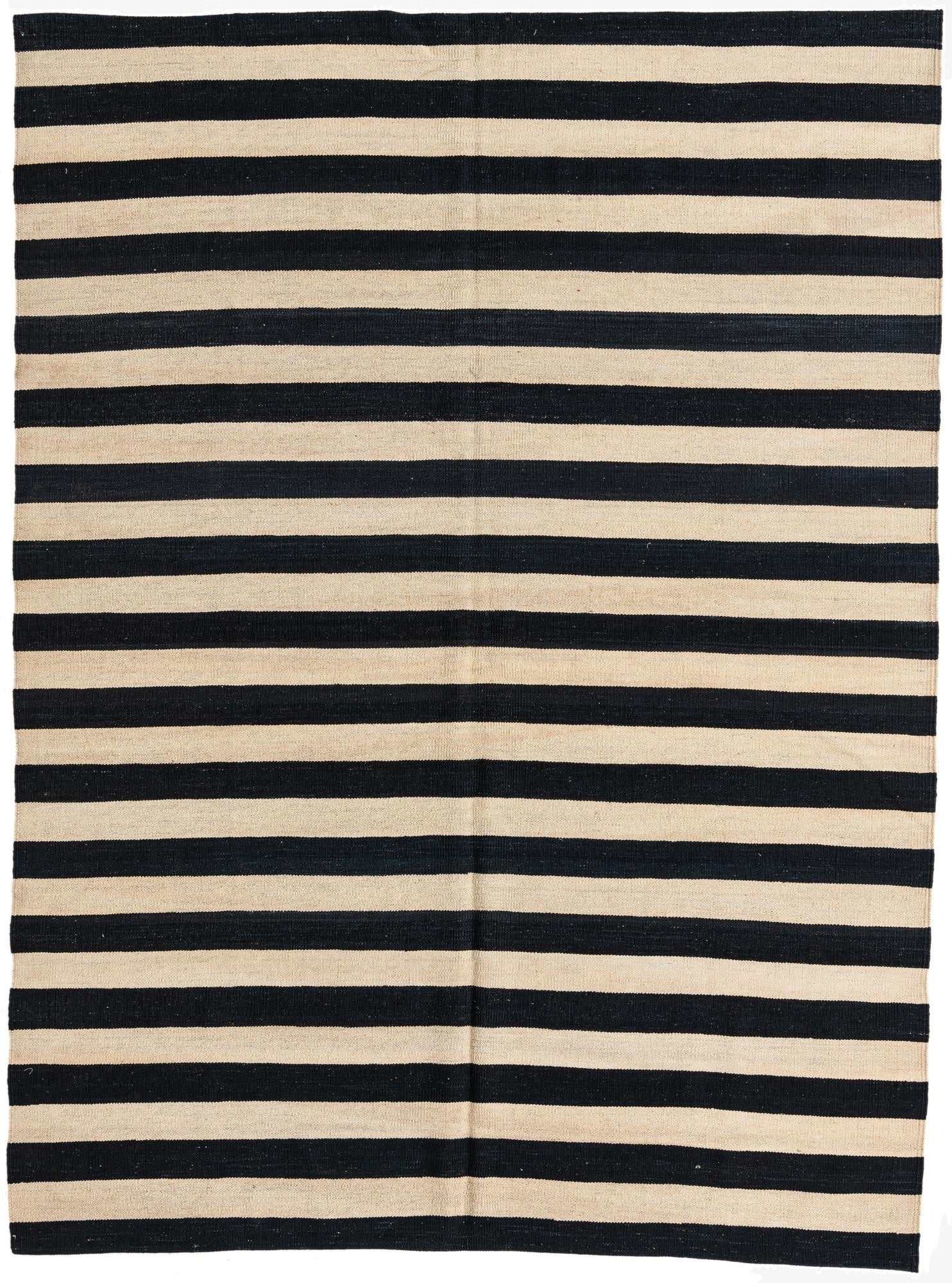 6' 9 x 9' 3  Hand Woven Kilim Modern Wool Rug