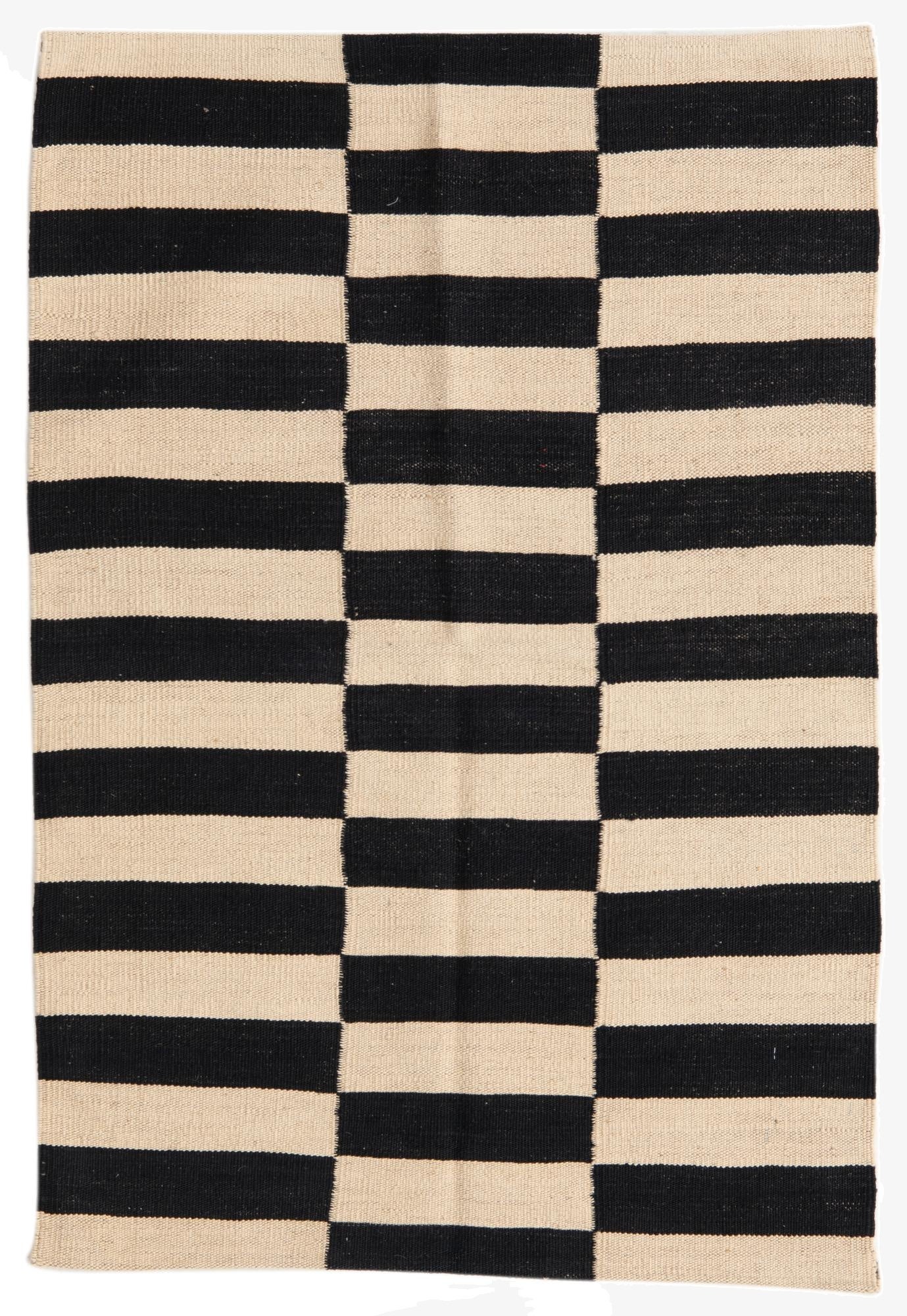 2' 8 x 3' 10  Hand Woven Kilim Modern Wool Rug