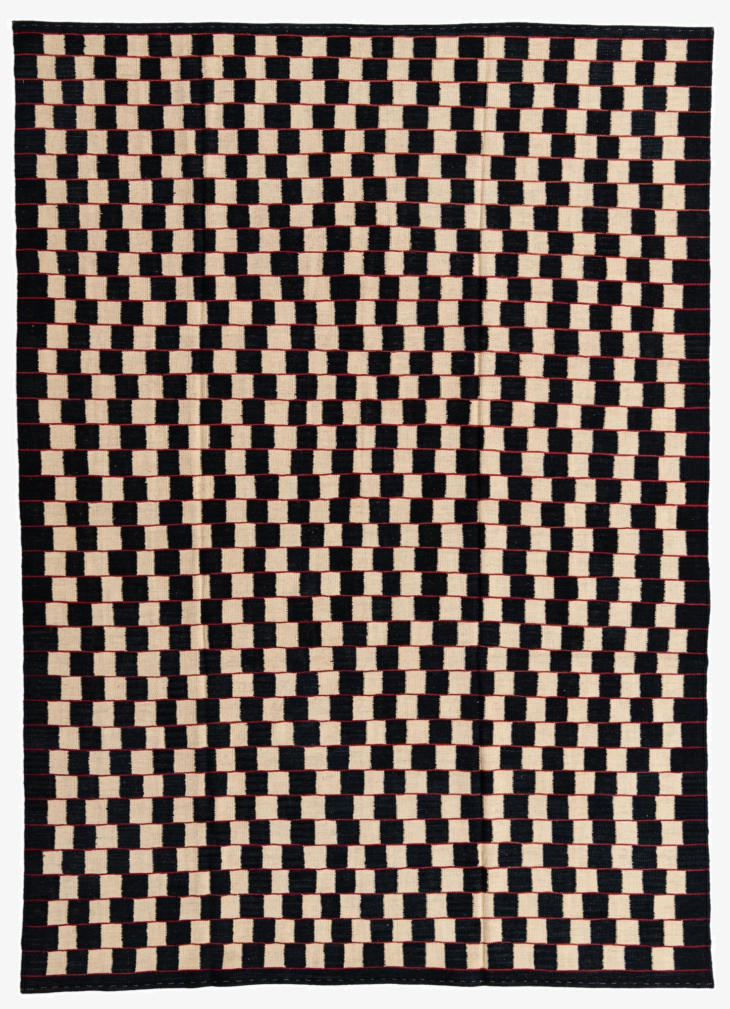 6' 9 x 9' 5  Hand Woven Kilim Modern Wool Rug