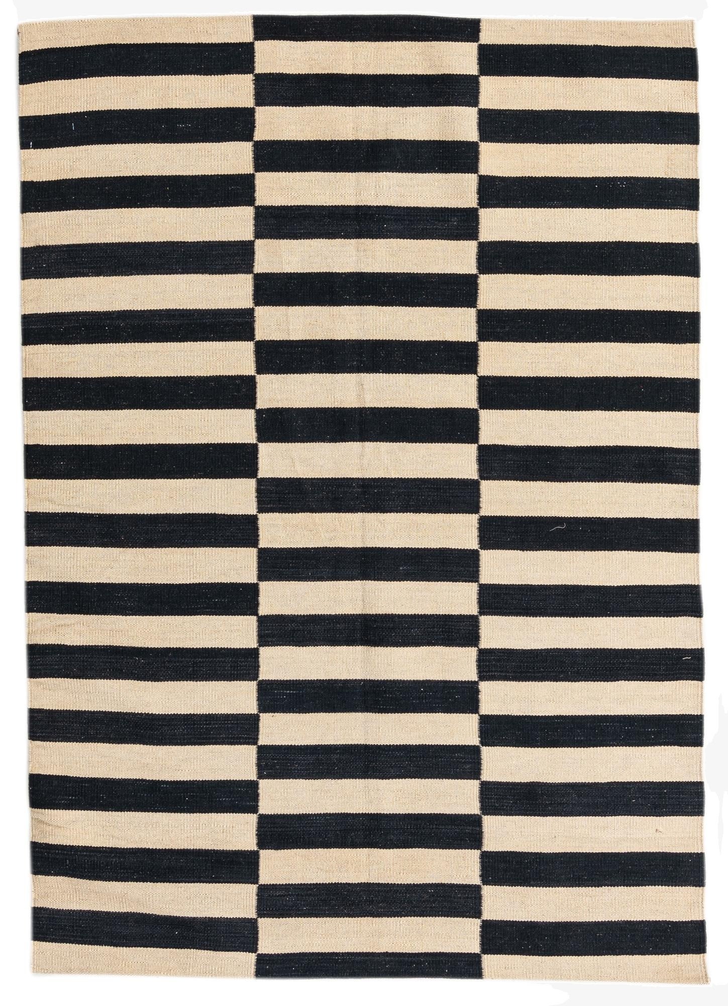 4' 1 x 5' 10  Hand Woven Kilim Modern Wool Rug